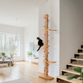 Load image into Gallery viewer, Pawhut Floor to Ceiling Cat Tree with Adjustable Height 80" - 95" , 3- Level Tall Cat Tree for Indoor Cats with Sisal Scratching Post, Platforms, Leaves