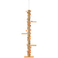 Load image into Gallery viewer, Pawhut Floor to Ceiling Cat Tree with Adjustable Height 80" - 95" , 3- Level Tall Cat Tree for Indoor Cats with Sisal Scratching Post, Platforms, Leaves