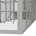Load image into Gallery viewer, Outdoor Wooden Chicken Coop with Run, Ramps, Perches, Storage, Backyard Hen House with Combinable Design for 6 - 10 Chickens, 142" x 48" x 61", Grey
