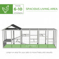 Load image into Gallery viewer, Outdoor Wooden Chicken Coop with Run, Ramps, Perches, Storage, Backyard Hen House with Combinable Design for 6 - 10 Chickens, 142" x 48" x 61", Grey