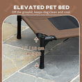 Load image into Gallery viewer, Elevated Dog Bed with Canopy, Portable Raised Dog Cot for S Sized Dogs, Indoor & Outdoor, 25" x 18" x 24", Coffee
