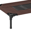 Load image into Gallery viewer, Raised Dog Bed Waterproof Elevated Pet Cot with Breathable Mesh UV Protection Canopy Brown, for Small Dogs, 61 x 46 x 62cm