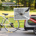 Load image into Gallery viewer, Dog Bike Trailer, 2 in 1 Foldable Pet Stroller Security Harness, Reflectors, Quick Release Wheels, Flag, for Medium Dogs, Red