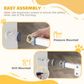 Charger l'image dans la visionneuse de la galerie, 29"-39" Wide Pet Gate with Door Dog Gate and Barrier Indoor for Stairs, 30 Inch Tall Pressure-Mounted Safety Gate, White