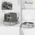 Load image into Gallery viewer, Stainless Steel Litter Box with Lid, Large Hooded Cat Litter Tray with Flip Cover, Metal Scoop, Deodoriser Bag, Non-Sticky, Odour Control and Easy Clean, Dark Grey