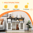 Load image into Gallery viewer, Dog Crate Furniture for Small and Large Dogs w/ Movable Divider, Dog Cage End Table with Shelves, Sliding Doors, 120 x 60 x 88.5cm, White