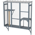 Load image into Gallery viewer, Catio Outdoor Cat Enclosure, Cat Window Box for 2-3 Cats with 2 Jumping Platforms & Scratching Post, Expendable Secure Window Perch House for Large Indoor Cats, Grey