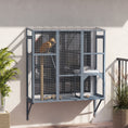 Load image into Gallery viewer, Catio Outdoor Cat Enclosure, Cat Window Box for 2-3 Cats with 2 Jumping Platforms & Scratching Post, Expendable Secure Window Perch House for Large Indoor Cats, Grey