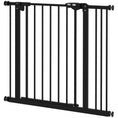 Load image into Gallery viewer, Dog Gate Stair Gate Pressure Fit Pets Barrier Auto Close for Doorway Hallway, 74-87cm Wide Adjustable, Black