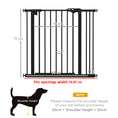 Load image into Gallery viewer, Dog Gate Stair Gate Pressure Fit Pets Barrier Auto Close for Doorway Hallway, 74-87cm Wide Adjustable, Black