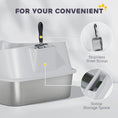 Load image into Gallery viewer, Cat Litter Box Stainless Steel, High Sided with Metal Litter Scoop, Never Absorbs Odors, Anti Leakage & Easy to Clean, 24" x 16" x 12", Grey