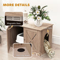 Load image into Gallery viewer, Cat Litter Box Enclosure, Cats House Litter Box Furniture with Double Doors and Side Entrance, Non-Slip Pads, Indoor Kitty House Hidden Washroom Toilet for Living Room, Walnut Brown