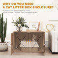 Load image into Gallery viewer, Cat Litter Box Enclosure, Cats House Litter Box Furniture with Double Doors and Side Entrance, Non-Slip Pads, Indoor Kitty House Hidden Washroom Toilet for Living Room, Walnut Brown