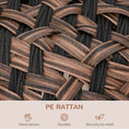Load image into Gallery viewer, PawHut 20.5" Weaved Cat Bed, Elevated Hand-woven Braided Banana Leaf Kitten House Condo with Cushion, Brown
