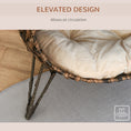 Load image into Gallery viewer, PawHut 20.5" Weaved Cat Bed, Elevated Hand-woven Braided Banana Leaf Kitten House Condo with Cushion, Brown