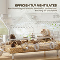 Load image into Gallery viewer, 8 in 1 PET Hamster Cage, Dwarf Hamster Cage with Large Wheel & Hideout, Small Animal Habitat with Accessories, Clear Pet House, 21.5" x 11.8" x 12.6"