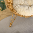 Load image into Gallery viewer, PawHut 20.5" Weaved Cat Bed, Elevated Hand-woven Braided Banana Leaf Kitten House Condo with Cushion, Natural