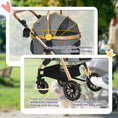 Load image into Gallery viewer, PawHut 3 in 1 Dog Stroller with Detachable Cabin, 4 Wheel Folding Lightweight Pet Stroller with Adjustable Canopy, Rubber Wheels, Storage Basket, Cupholder, Cat Stroller for Small Dogs and Cats, Gray