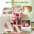 Load image into Gallery viewer, 54" Cat Tree, Cat Tower for Indoor Cats with Scratching Posts, Cat Condos, Bed, Platforms, Ramp, Toy Ball, Cat Activity Center, Pink