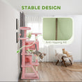 Load image into Gallery viewer, 54" Cat Tree, Cat Tower for Indoor Cats with Scratching Posts, Cat Condos, Bed, Platforms, Ramp, Toy Ball, Cat Activity Center, Pink