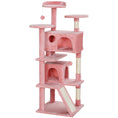 Load image into Gallery viewer, 54" Cat Tree, Cat Tower for Indoor Cats with Scratching Posts, Cat Condos, Bed, Platforms, Ramp, Toy Ball, Cat Activity Center, Pink