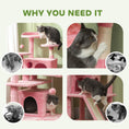 Load image into Gallery viewer, 54" Cat Tree, Cat Tower for Indoor Cats with Scratching Posts, Cat Condos, Bed, Platforms, Ramp, Toy Ball, Cat Activity Center, Pink