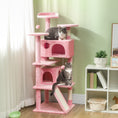 Load image into Gallery viewer, 54" Cat Tree, Cat Tower for Indoor Cats with Scratching Posts, Cat Condos, Bed, Platforms, Ramp, Toy Ball, Cat Activity Center, Pink