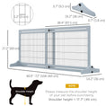 Load image into Gallery viewer, Free Standing Pet Gate, Wooden Foldable Dog Gate with 41"-72" Adjustable Length, Support Feet, Pet Barrier for Small Medium Dogs, for Stairway, Doorway, Hallway, Grey