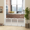 Load image into Gallery viewer, Wooden Dog Gate, Freestanding Pet Gate with Support Feet for Doorways, Hallways, Stairs, 3-Panel Pet Fence for Small Medium Dogs, 155L x 61H cm, White