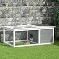 Load image into Gallery viewer, Rabbit Hutch Guinea Pig Hutch Wooden Small Animal Cage Rabbit Run Duck House with Openable Roof for Indoor Outdoor 115 x 66 x 47.5 cm