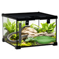 Load image into Gallery viewer, Glass Reptile Terrarium Insect Breeding Tank Vivarium Habitats with Thermometer for Lizards, Horned Frogs, Snakes, Spiders - Small 30 x 30 x 20cm