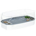 Load image into Gallery viewer, PawHut Turtle Tank Kit, Turtle Aquarium with Basking Platform, Water Pump, Filter Layer Design, Full View Visually Reptile Habitat, Easy to Clean and Change Water, Multi Functional Area