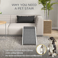 Gallery viewerに画像を読み込む, Pet Ramp Bed Steps for Dogs Cats Non-slip Carpet Top Platform Pine Wood 49"L x 16"W x 14"H White