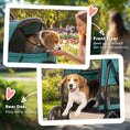 Load image into Gallery viewer, Dog Stroller, 3 Wheels Pet Stroller with Dual Entry, Easy One-Click Quick Fold, Mesh Windows, Washable Cushion, Pet Travel Buggy for Small and Medium Dogs and Cats, Dark Green