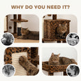 Charger l'image dans la visionneuse de la galerie, Cat Tree for Large Cat Adults, 41 Inch Cat Tower for Indoor Cats w/ Scratching Posts, Cat Bed, Condo, Jumping Platforms, Toy Balls, Leopard Print