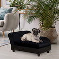 Load image into Gallery viewer, PawHut Luxury Fancy Dog Bed for Small Dogs with Hidden Storage, Small Dog Couch with Soft 2" Foam, Dog Sofa Bed, Cushy Dog Bed, Modern Pet Furniture for Puppies and Little Breeds, Black