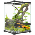 Load image into Gallery viewer, Glass Reptile Terrarium, 12L Vivarium for Lizards, Frogs, Snakes, Turtles, Tortoises, with Ventilation, 20 x 20 x 30cm