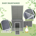 Load image into Gallery viewer, Wooden Duck House, Raised Poultry Coop with Ramp, Double Doors, Openable Asphalt Roof, Ventilation Holes, Removable Base, for 2-4 Ducks, Chickens, Geese, Light Grey