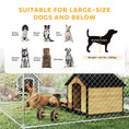 Load image into Gallery viewer, Outdoor Dog Kennel with Two Rooms, Heavy Duty Dog Run Outdoor Fence Cage with Waterproof UV-Resistant Cover, Escape-Proof Lock, 19.7' x 7.5' x 7.5'