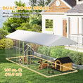 Load image into Gallery viewer, Outdoor Dog Kennel with Two Rooms, Heavy Duty Dog Run Outdoor Fence Cage with Waterproof UV-Resistant Cover, Escape-Proof Lock, 19.7' x 7.5' x 7.5'