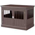 Load image into Gallery viewer, Dog Crate Furniture, 31" Dog Kennel Side End Table with Three Doors, Indoor Dog Cage for Small Dogs, Coffee