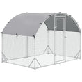 Load image into Gallery viewer, Galvanized Large Metal Chicken Coop Cage Walk-in Enclosure Poultry Hen Run House Playpen Rabbit Hutch with Cover for Outdoor Backyard 9.2' x 6.2' x 6.5' Silver