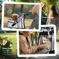 Load image into Gallery viewer, Pet Stroller for Small Miniature Dogs Cats Foldable Travel Carriage with Wheels Zipper Entry Cup Holder Storage Basket Grey