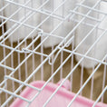 Load image into Gallery viewer, 27"H 2-Level Small Animal Cage Rabbit Hutch with Universal Lockable Wheels, Slide-out Tray for Bunny, Chinchillas, Ferret, Pink