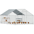 Load image into Gallery viewer, Large Metal Chicken Coop with Nesting Box, 9.8 x 13.1 x 6.4 ft Walk in Chicken Run for Yard with Waterproof Cover, Roosting Bars, for 12-18 Hens, Ducks, Rabbits, Poultries