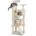Load image into Gallery viewer, 54" Cat Tree, Cat Tower for Indoor Cats with Scratching Posts, Cat Condos, Bed, Platforms, Ramp, Toy Ball, Cat Activity Center, Beige