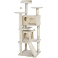 Load image into Gallery viewer, 54" Cat Tree, Cat Tower for Indoor Cats with Scratching Posts, Cat Condos, Bed, Platforms, Ramp, Toy Ball, Cat Activity Center, Beige