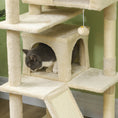 Load image into Gallery viewer, 54" Cat Tree, Cat Tower for Indoor Cats with Scratching Posts, Cat Condos, Bed, Platforms, Ramp, Toy Ball, Cat Activity Center, Beige