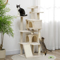 Load image into Gallery viewer, 54" Cat Tree, Cat Tower for Indoor Cats with Scratching Posts, Cat Condos, Bed, Platforms, Ramp, Toy Ball, Cat Activity Center, Beige