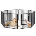 Load image into Gallery viewer, Heavy Duty Dog Playpen, Steel Dog Pen with Door, Pet Exercise Fence, Outdoor Indoor DIY Design for Small and Medium Dogs, 31.5" Height, 8 Panels